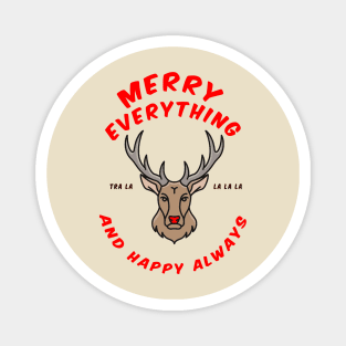 Merry Christmas Red Nosed Reindeer Magnet